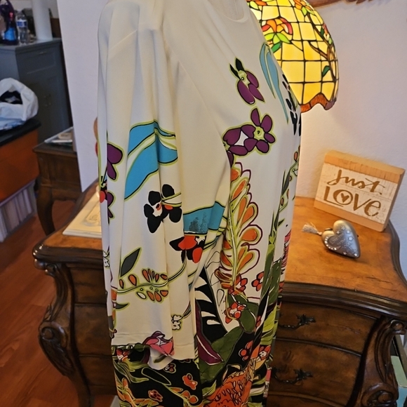 NWT Chico's size 3 (16) Floral Kimono Sleeve  Dress - Picture 3 of 6